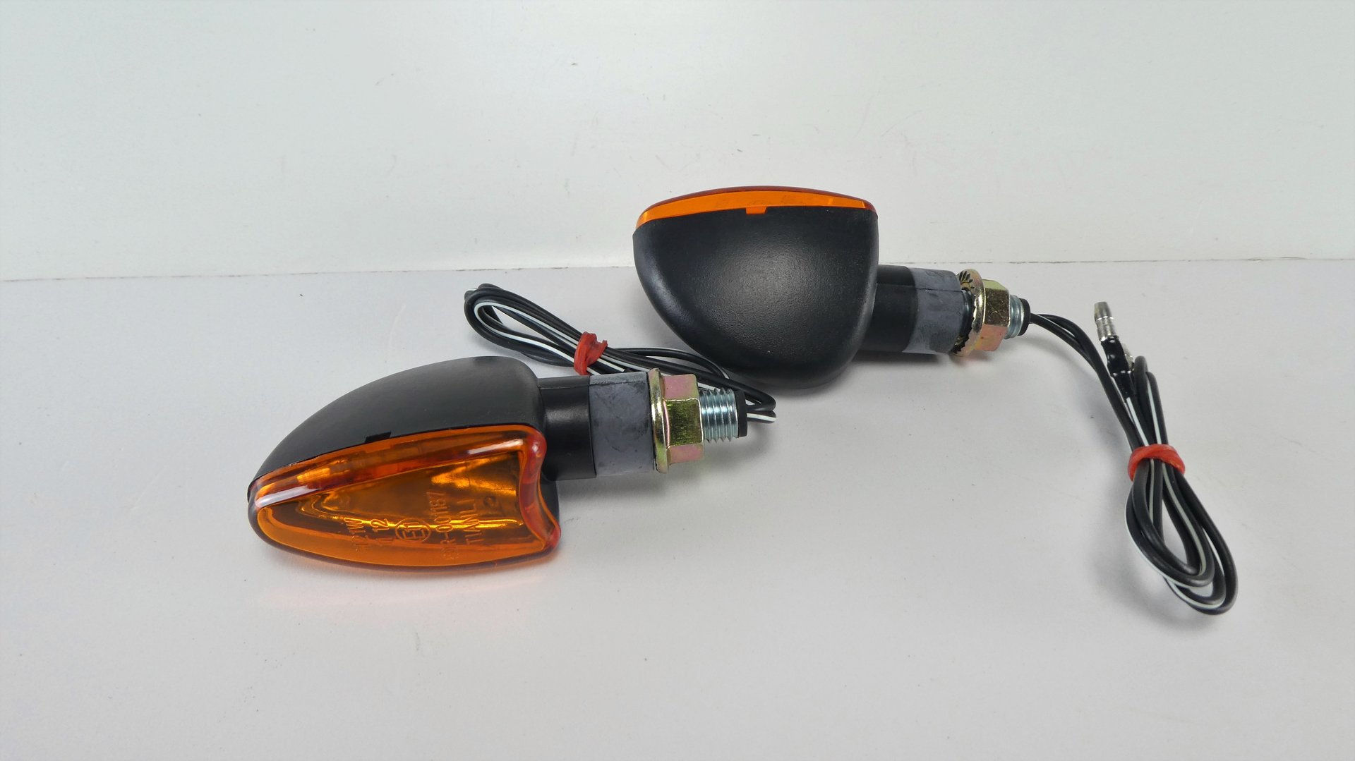lang schwarz 234006 Motorrad Mini Blinker ARROW gelbes Glas E-geprüft